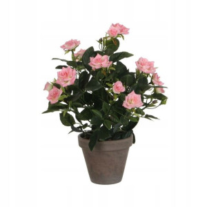 Krzew różany sztuczny 33cm w doniczce