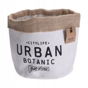 Osłonka doniczki Urban 21 cm juta biało beżowy