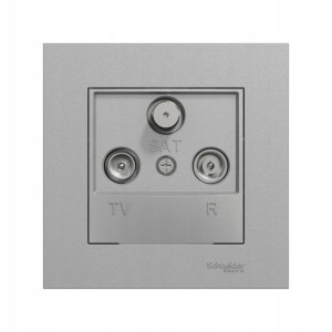 Gniazdo TV / SAT przelotowe Miluz Ed aluminium SCHNEIDER ELECTRIC