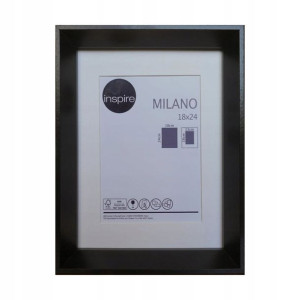 Ramka na zdjęcia Milano 18 x 24 cm czarna MDF Inspire