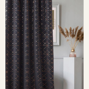 Zasłona GLAMMY Szara Ciemna 140x250 Taśma Żabki
