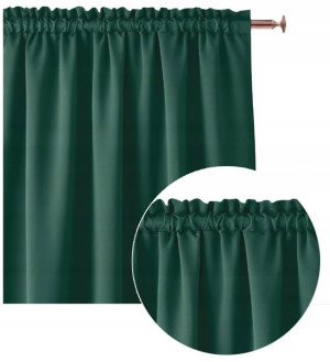 Zasłona Zielona 140x250 Taśma Żabki