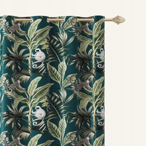Zasłona HARMONY Amazon Spirit Zielona 140x250 Przelotki Kółka