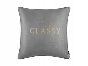Poszewka Dekoracyjna UNIQUE STAY CLASSY Szara 45x45