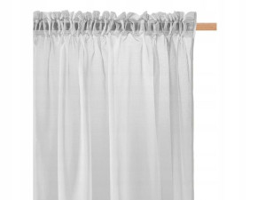 Firana Gotowa NOVELIA Szara jasna 140x250 TAŚMA