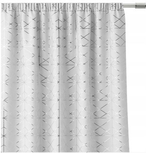 Zasłona GLAMMY Biała 140x280 Przelotki Kółka