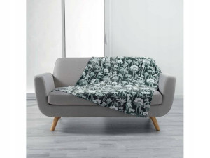 Koc Pled Narzuta EQUATORIA Jungle Zielony125x150