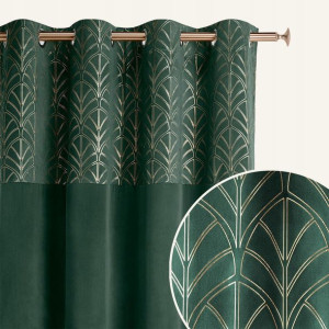 Zasłona Welurowa Welwet Velvet Zielona 140x280 Przelotki Kółka