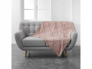 Koc Pled Narzuta RÓŻOWY CALYSSA 125x150