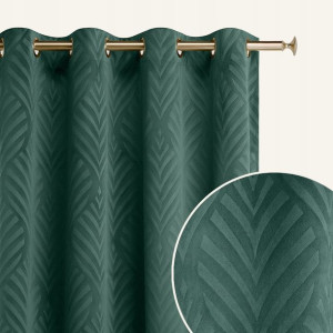 Zasłona Welurowa Welwet Velvet Zielona 140x280 Przelotki Kółka