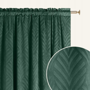 Zasłona Welurowa Welwet Velvet Zielona 140x250 Taśma Żabki