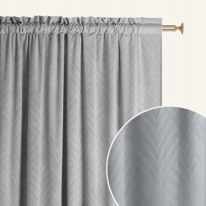Zasłona Welurowa Welwet Velvet Szara 140x250 Taśma Żabki