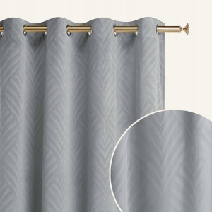 Zasłona Welurowa Welwet Velvet Szara 140x250 Przelotki Kółka