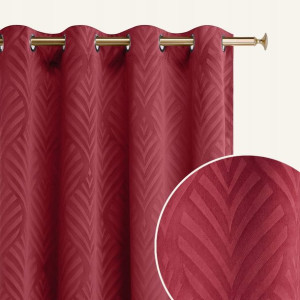 Zasłona Welurowa Welwet Velvet Bordowa 140x250 Przelotki Kółka