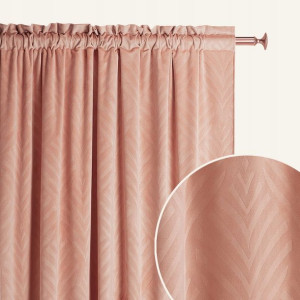 Zasłona Welurowa Welwet Velvet Pudrowy róż 140x250 Taśma Żabki