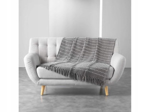 Koc Pled Narzuta CAYENNE SZARY 125x150