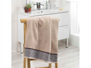 Ręcznik Kąpielowy JACQUARD BEŻOWY 70x130