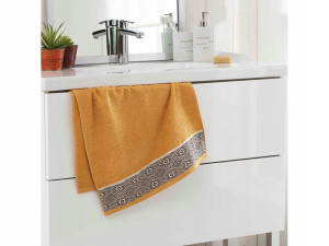 Ręcznik Kąpielowy JACQUARD MUSZTARDOWY 50x90