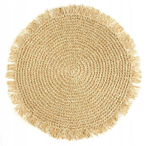 Podkładka na stół mata boho śr. 38cm Beżowa 6szt