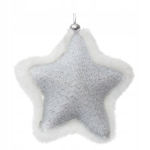 Ozdoba Świąteczna Star78 Dł. 8 Cm, Szer. 3 Cm, Wys. 8 Cm Srebrny 12szt