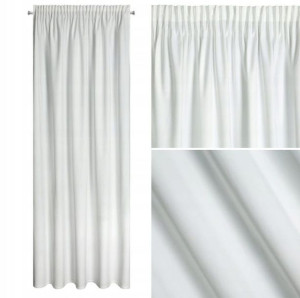 Zasłona Velvet Welur Welwet taśma 140X270 Biała