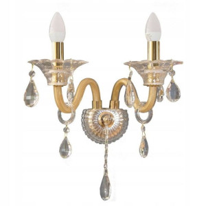 LAMPA Żyrandol Glamour 38X22X34 Złota