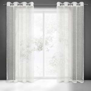 Lara Lekka Zasłona Z Siateczki Boho Biała 140x250