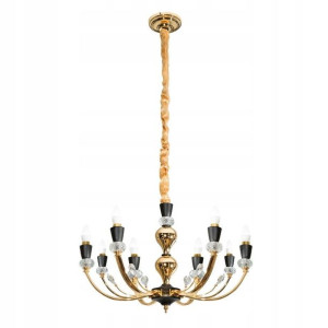 LAMPA Żyrandol Glamour 71X120 Złota