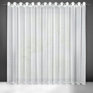 Firana gotowa Przelotki Kółka 300X250 CM Biała