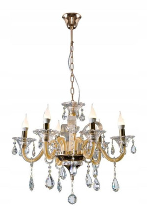 LAMPA Żyrandol Glamour 70X52-115 Złota