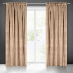 Zasłona Velvet Welur Welwet NA TAŚMIE 140X270 Ciemnobeżowa żabki