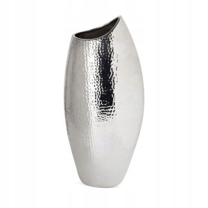 Wazon Dekoracyjny Erna 20x13x46 Cm Srebrny
