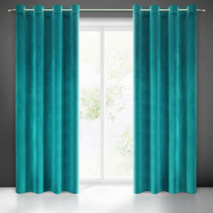 Zasłona Velvet Welur Welwet 140X250 turkusowa