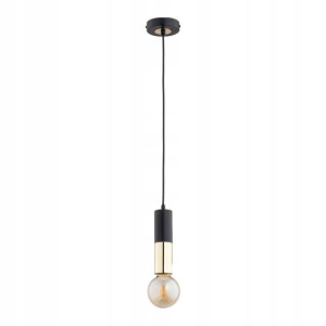 Lampa wisząca Alfa Bolid 1-punktowa E27 czarna / złota mix