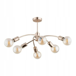 Lampa wisząca Alfa Ralph 6-punktowa E27 złota