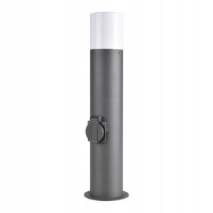 Lampa ogrodowa Goldlux Dallas 1 x E27 IP44 z gniazdem grafitowa