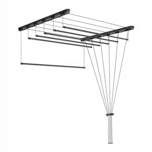 Suszarka sufitowa Sepio 6 x 6 x 140 cm czarna