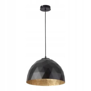 Lampa wisząca Diament 1-punktowa E27 czarna / złota