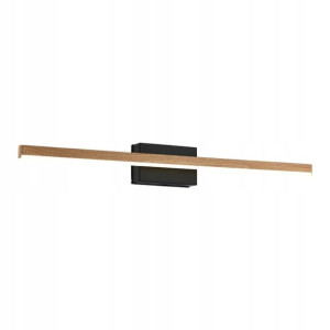 Kinkiet LED Linea 1 x 8 W 640 lm czarny/drewno