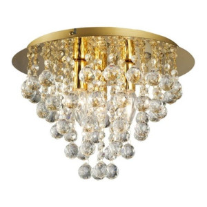 Plafon London Crystal 3 x E14 złoty