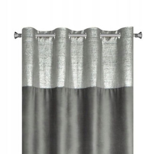 Zasłona Peri 140 x 250 cm srebrna / stalowa