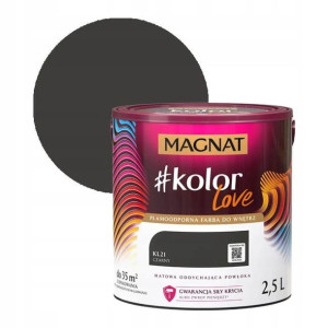 Farba kolorowa Magnat #kolorLove czarny 2,5 l