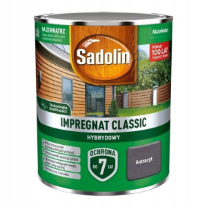 Impregnat do drewna Sadolin Hybrydowy antracyt 0,75 l