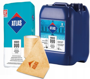 Atlas Woder Duo Hydroizolacja (a+b) 32kg + Taśma