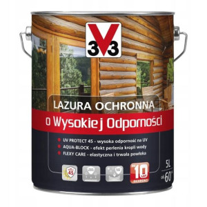 Lazura ochronna o wysokiej odporności V33 drewno egzotyczne 5 l
