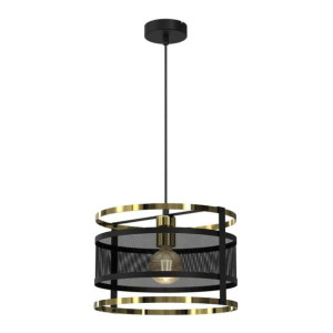 Lampa wisząca Luminex RIM 1-punktowa E27 czarna / złota