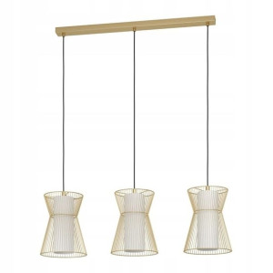 Lampa wisząca Maseta 3 x E27 złota