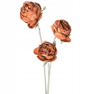 KWIAT sztuczny gałązka  74 CM ŚR. KWIAT 7 CM POMARAŃCZOWY 12szt