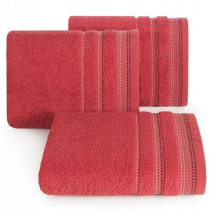 Ręcznik Bawełna Frotte 500g/m2 50x90 Cm Czerwony