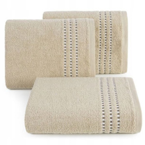 Ręcznik Bawełna Frotte Bordiura 50x90 Cm Beżowy